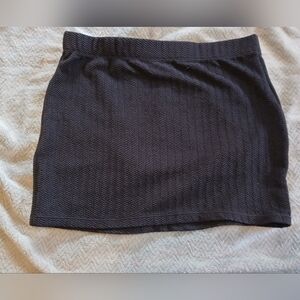 No Boundaries Black Textured Mini Skirt